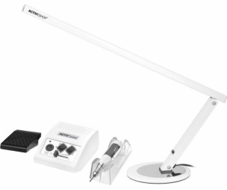 Bílá frézka Activeshop JD500 + bílá stolní lampa Slim 20W