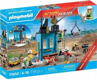 PLAYMOBIL 71650 Action Heroes staveniště, stavebnice