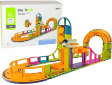 Magnetické stavební bloky LeanToys Sky Track 61 prvků