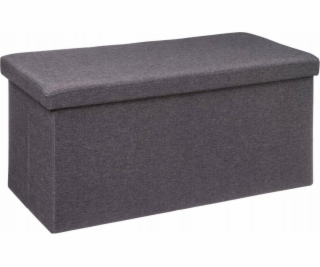 Atmosphera Sedací pouffe s úložným prostorem, velký, šedý