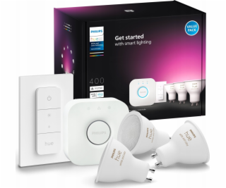 Philips Hue WCA Starter Kit 4,2W GU10 3ks, Bridge, Switch