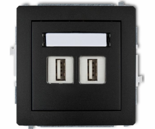 ELS Elektrotechnika DECO Dvojitá zásuvka 2xUSB-AA matná č...