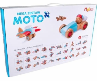 Malblo Dřevěné kostky Mega Moto set