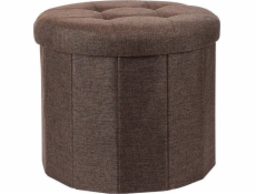 Home Styling Collection Pouffe s krásným sedákem OTTOMAN, 45 x 39 cm, šedá