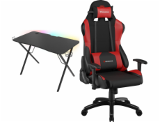 Genesis Holm 200 RGB stůl Black 113 cmx60 cm + Nitro 550 Černo-červený (NFG-0784)