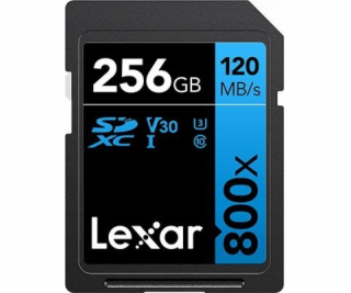 Karta Lexar 800X Pro SDXC 256 GB Class 10 UHS-I/U3 V30 (L...