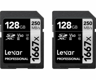 Karta Lexar Professional 1667x (2 ks) SDXC 128 GB Class 1...