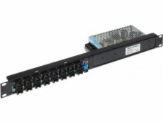 Delta PATCH PANEL 8-PORTOVÝ serverový zdroj s ZR48-158/POE-8 48V DC 3,3A NAPÁJENÍM