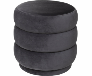 Atmosphera SINA sametový pouffe, 40 cm, antracit