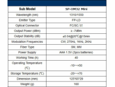 Spacetronik LASEROVÝ ZDROJ SVĚTLA SP-OSM32/MINI 1310 / 1550nm Spacetronik