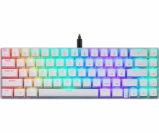 Mechanická herní klávesnice Motospeed CK67 RGB (bílá)