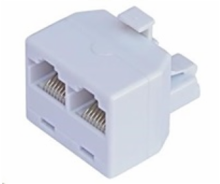 Rozdvojka RJ45, 1x8p8c/2x8p8c - telefonní