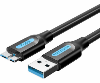 USB 3.0 A to Micro-B cable Vention COPBG 2A 1.5m Black PVC