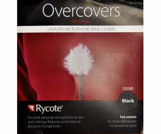 Rycote Overcovers, Black - 6 kožešin /30 Stickies