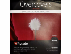 Rycote Overcovers, Black - 6 kožešin /30 Stickies