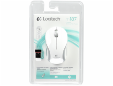 Logitech M 187 cordless Mini Mouse USB white