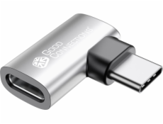 Dobré připojení Úhlový adaptér USB 4.0 Gen.3x2 USB-C samec na USB-C samice