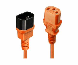 Lindy IEC 13/14 napájecí kabel Orange 2m - 30475