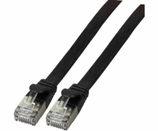 EFB Flat RJ45 U/FTP patch kabel, kat. 6A, PVC, 0,5 m, čer...