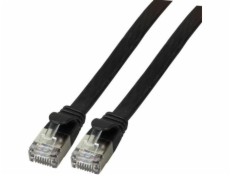 EFB Flat RJ45 U/FTP patch kabel, kat. 6A, PVC, 0,5 m, černý (K5545SW.0.5)