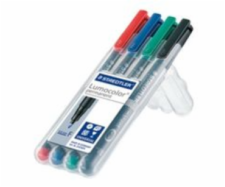 Staedtler Fóliová pera Lumocolor F 0,6mm pouzdro 4 ks. (S...