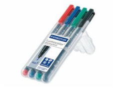 Staedtler Fóliová pera Lumocolor F 0,6mm pouzdro 4 ks. (ST1140)