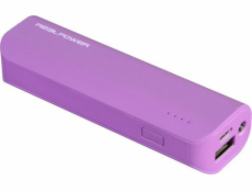 Powerbanka Realpower PB-2600 2600mAh Purple