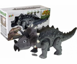 LeanToys Dinosaur Triceratops Figurální šedý (7188) na ba...