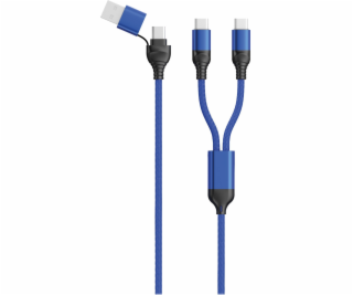 USB kabel 2GO USB-A + USB-C - 2x USB-C 1,2 m modrý (797366)