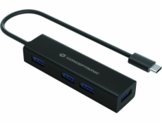 Conceptronic USB HUB CONCEPTRONIC USB-Hub 4-port 3.1/C->4x3.0 o.Netzteil sw