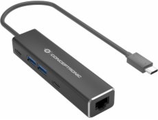 AV adaptér Conceptronic Adaptér CONCEPTRONIC USB-C -> 2.5GbE 2xUSB-C USB-A 0.15m sw