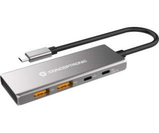 Adaptér AV Conceptronic CONCEPTRONIC Dock USB-C->2xUSB-C,...