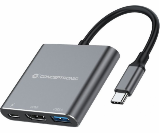 Adaptér AV Conceptronic CONCEPTRONIC Dock USB-C->HDMI,USB...