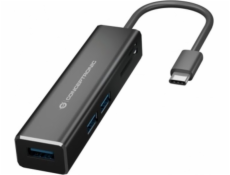 Conceptronic USB adaptér CONCEPTRONIC 3portový USB-C->USB-A 3.0/SD/MicroSD/TF slot pro kartu