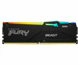 KINGSTON DIMM DDR5 16GB 6000MT/s CL36 FURY Beast RGB Čern...