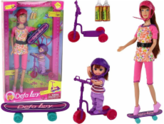 Sada LeanToys Lucy Doll Pink Scooter Skateboard Helmets