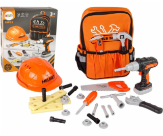 Sada LeanToys pro kutily v batohu Helmet Tools Orange