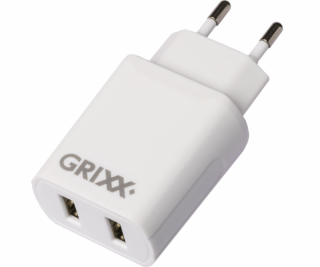 Grixx napájecí adaptér 220V bílý Dual USB A