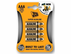 JCB SUPER alkalická baterie LR03, blistr 4 ks