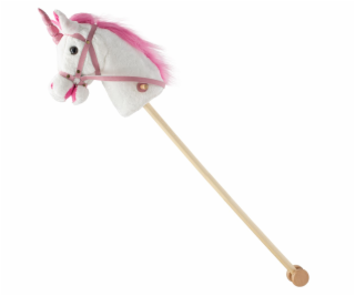 Hobby horse unicorn se zvukem a kolečky Nia Baby Mix white