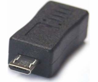 USB adaptér microUSB - miniUSB černý (7608)