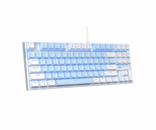 MageGee MK-STAR wired keyboard (white and blue)