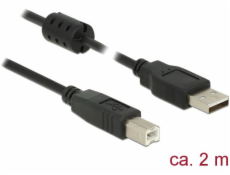 Delock USB kabel USB-A - USB-B 2 m černý (84897)