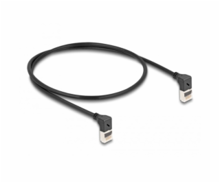 Patch kabel RJ-45 Cat.6a S/FTP, Slim 90° úhlový