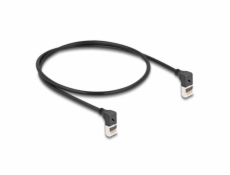 Patch kabel RJ-45 Cat.6a S/FTP, Slim 90° úhlový