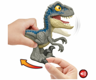 Mattel Jurassic World Mega Roar Velociraptor Blue, figurk...