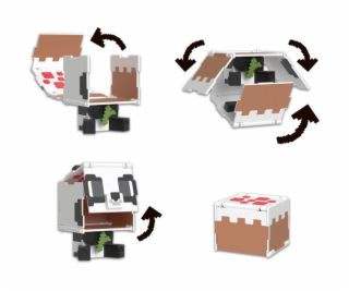 Mattel  Minecraft Flippin   Figurka Panda + dort, figurka...