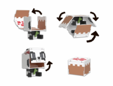 Mattel  Minecraft Flippin   Figurka Panda + dort, figurka na hraní 