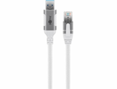 goobay Ethernetový kabel USB-A 3.2 Gen1 samec > RJ-45 samec, LAN adaptér