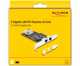 DeLOCK PCI Express x2 karta na 2 x RJ45, LAN adaptér